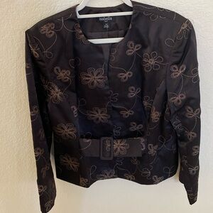 Isabella Elegant brown Floral Blazer